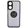 Etui z uchwytem na palec Bizon Case Hybrid Ring do Oppo A78 5G, przydymione z czarną ramką