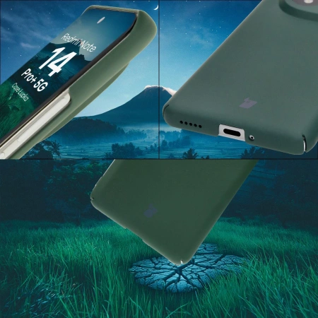 Etui Bizon Case Łupka do Xiaomi Redmi Note 14 Pro Plus 5G, zielone