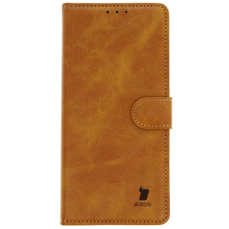 Etui z klapką Bizon Case Pocket do Motorola Moto G35 5G, brązowe