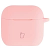 Silikonowe etui z karabińczykiem Bizon Case Headphone Silicone do AirPods 4, jasnozielone