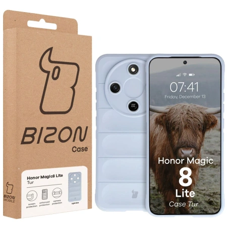 Pancerne etui Bizon Case Tur do Honor Magic8 Lite, jasnoniebieskie