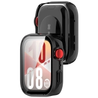 Etui ze szkłem do zegarka Bizon Case Watch Adamo do Huawei Watch Fit 4, czarne