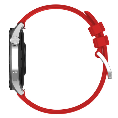 Pasek silikonowy do smartwatcha, Bizon Strap Watch Silicone Pro T, Quick Release 22 mm, czerwony