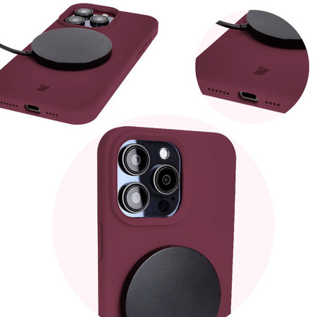 Etui silikonowe Bizon Soft Case do iPhone 14 Pro Max, ciemnofioletowe
