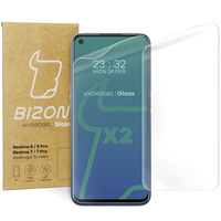 Folia hydrożelowa na ekran Bizon Glass Hydrogel Front Duo do Realme 7 / 7 Pro / 8 / Pro, 2 sztuki