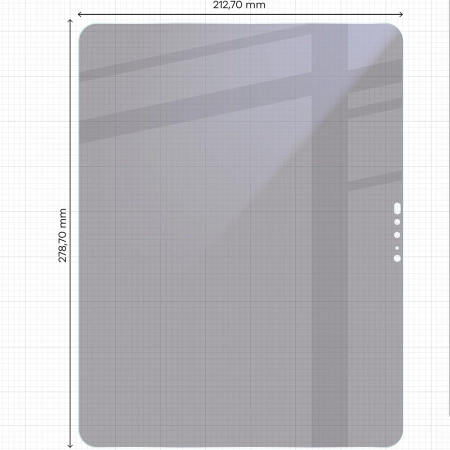 Prywatyzujące szkło hybrydowe Bizon Glass Tab Mule Shadow do iPad Pro 13" M5 2025, matowe