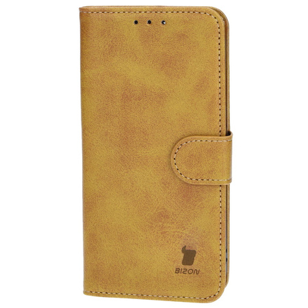 Etui z klapką Bizon Case Pocket do iPhone 14 Pro, brązowe