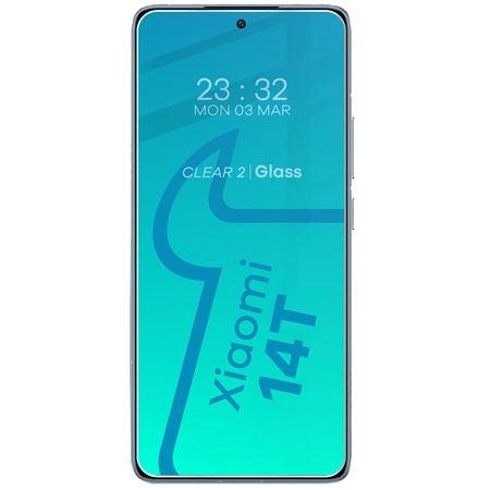 Etui + 2x szkło Bizon Case Clear Pack do Xiaomi 14T, przezroczyste