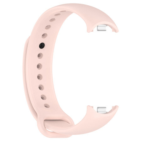 Silikonowy pasek Bizon Strap Watch Dots do Xiaomi Smart Band 10 / 9 / 9 NFC / 8, jasnoróżowy