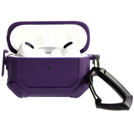 Etui Bizon Case Headphone Armor do Apple Airpods Pro 2, fioletowe