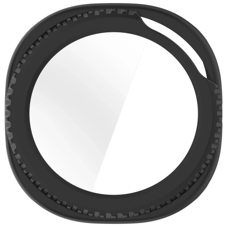 Etui ze szkłem do zegarka Bizon Case Watch Adamo do Samsung Galaxy Watch 8 Classic 46 mm, matowe czarne