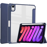 Etui Bizon Case Tab Clear Matt do iPad Mini (A17 Pro) 2024 / iPad Mini 6 2021, granatowe