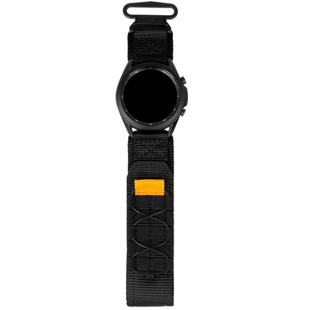 Sportowy pasek do zegarka Bizon Strap Watch Adventure do Galaxy Watch 22mm, czarny