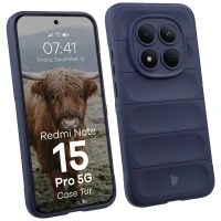 Pancerne etui Bizon Case Tur do Xiaomi Redmi Note 15 Pro 5G, granatowe