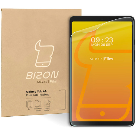 Folia imitująca papier Bizon Film Tab Papirus Duo do Galaxy Tab A9, 2 sztuki