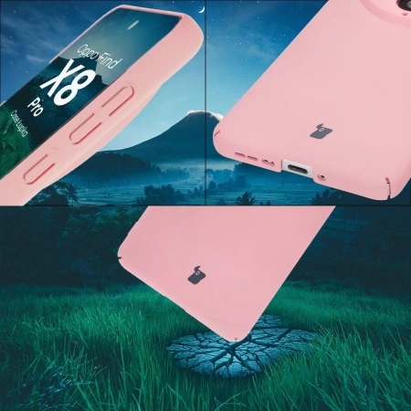 Etui Bizon Case Łupka do Oppo Find X8 Pro, różowe