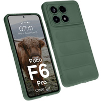 Pancerne etui Bizon Case Tur do Xiaomi Poco F6 Pro, ciemnozielone
