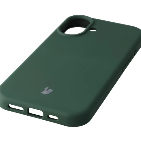 Silikonowe etui Bizon Soft Case do iPhone 17, ciemnozielone