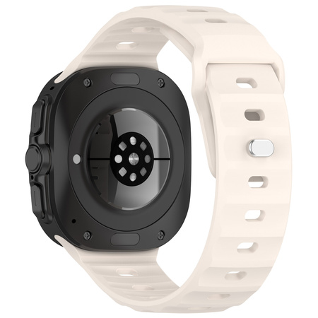 Silikonowy pasek Bizon Strap Watch Silicone G do Galaxy Watch Ultra 2 / 1, jasnobeżowy