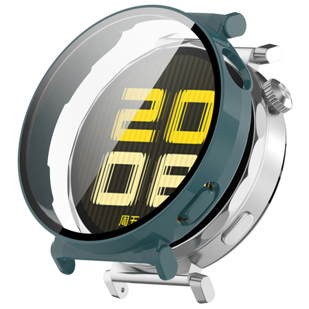 Etui ze szkłem do zegarka Bizon Case+Glass Watch do Huawei Watch GT 5 41 mm, zielone