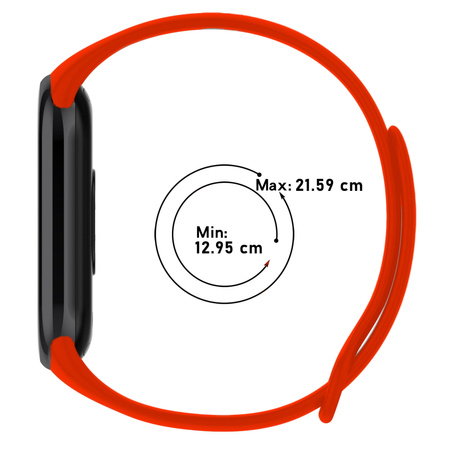 Pasek Bizon Strap Watch Dots do Xiaomi Mi Smart Band 8, czerwony