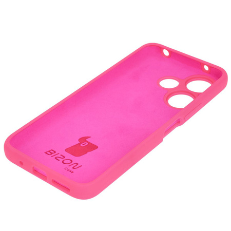 Silikonowe etui Bizon Soft Case do Xiaomi Redmi 13 4G, neonowo-różowe