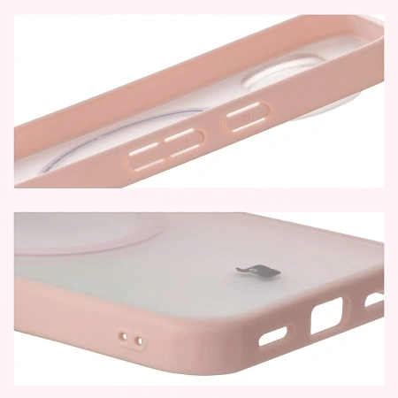 Etui z pierścieniem magnetycznym + szkło hartowane Bizon MatteO Pack do Google Pixel 10 / 10 Pro, przydymione-jasnoróżowe