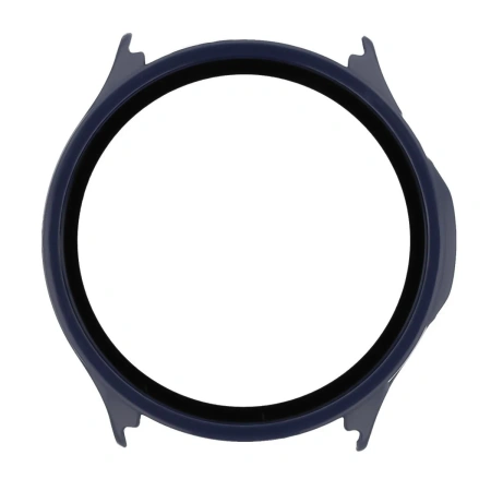 Etui ze szkłem do zegarka Bizon Case Watch Adamo do OnePlus Watch Lite 45 mm / Oppo Watch S 45 mm, granatowe