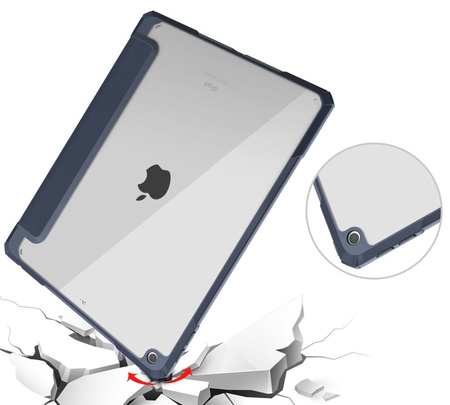 Etui Bizon Case Tab Clear Matt do Apple iPad 9/8/7 10.2 2021/2020/2019, granatowe