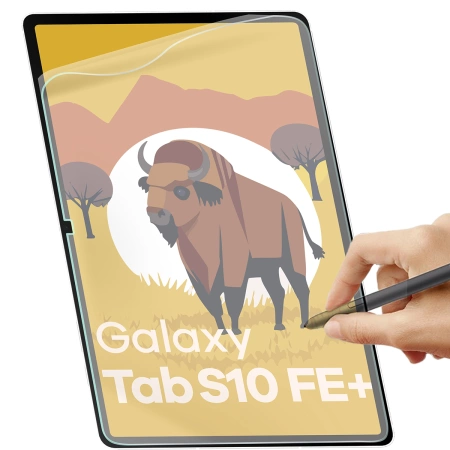 Folia imitująca papier Bizon Film Tab Papirus Duo do Galaxy Tab S10 FE Plus, 2 sztuki