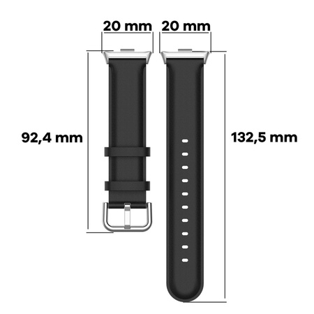 Pasek Bizon Strap Watch Casual do Redmi Watch 4 / Xiaomi Smart Band 9 Pro / 8 Pro, czarny