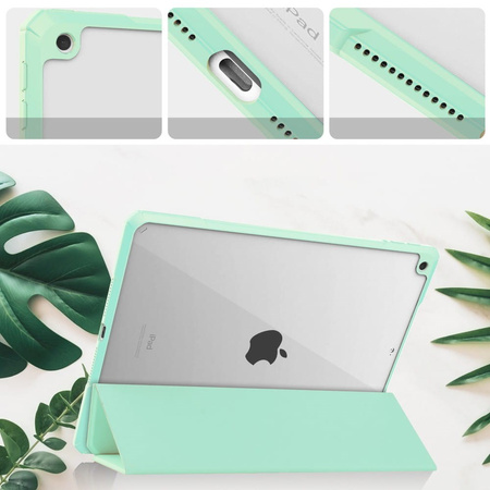 Etui Bizon Case Tab Clear Matt do Apple iPad 9/8/7 10.2 2021/2020/2019, miętowe