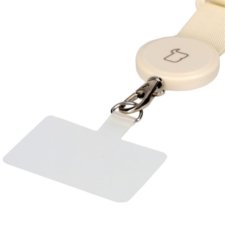 Smyczka do telefonu Bizon Accessories Leash Dragonfly, beżowa