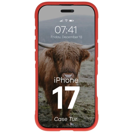 Pancerne etui Bizon Case Tur do iPhone 17, czerwone