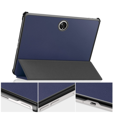 Etui Bizon Case Tab Croc do Oppo Pad 2 / OnePlus Pad, granatowe