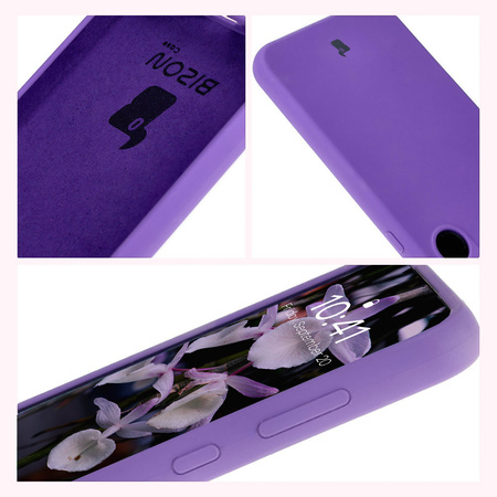 Silikonowe etui Bizon Soft Case do Galaxy A55 5G, fioletowe