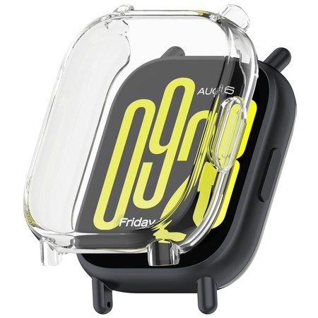 Etui z osłoną ekranu Bizon Case Watch Felipe do Xiaomi Redmi Watch 5 Active, przeźroczyste