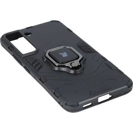 Etui Bizon Case Armor Ring do Galaxy S22 Plus, czarne