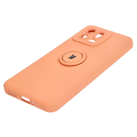 Etui Bizon Case Silicone Ring Sq do Xiaomi 13, pomarańczowe