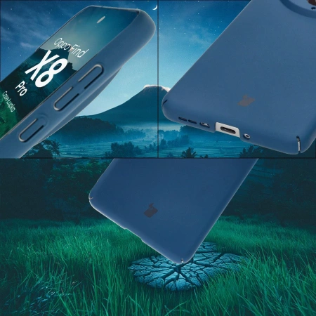Etui Bizon Case Łupka do Oppo Find X8 Pro, niebieskie