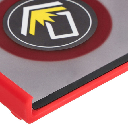 Etui z uchwytem na palec Bizon Case Hybrid Ring do Motorola Razr 40, przydymione z czerwoną ramką