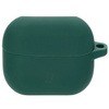 Silikonowe etui z karabińczykiem Bizon Case Headphone Silicone do Galaxy Buds 3/3 Pro/3 FE, ciemnozielone