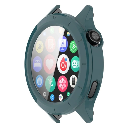 Etui ze szkłem do zegarka Bizon Case Watch Adamo do Xiaomi Watch S4, zielone