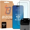 2x Szkło + szybka na aparat Bizon Edge Pack do iPhone 17 Pro Max