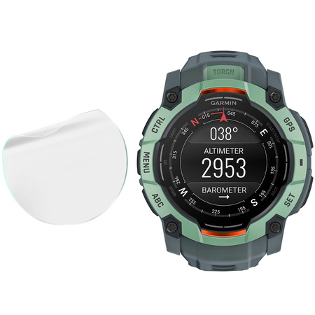 Folia hydrożelowa na ekran Bizon Glass Watch Hydrogel Duo do Garmin Instinct 3 45 mm, 2 sztuki