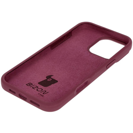 Silikonowe etui Bizon Soft Case do iPhone 16 Pro Max, ciemnofioletowe