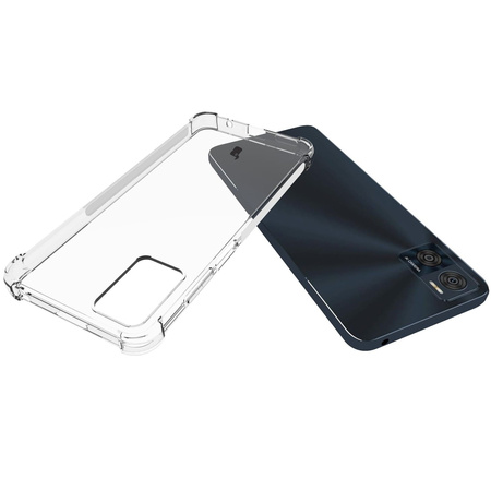 Etui + 2x folia Bizon Case Clear Pack do Motorola Moto E22 / E22i, przezroczyste