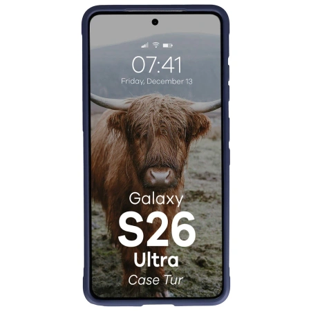 Pancerne etui Bizon Case Tur do Galaxy S26 Ultra, granatowe