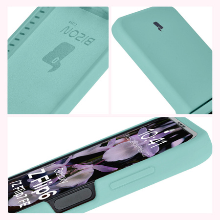 Silikonowe etui Bizon Soft Case do Galaxy Z Flip6, turkusowe