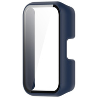 Etui Bizon Case+Glass Watch do Galaxy Fit 3, niebieskie